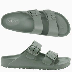 NWT Sundreamer Waterproof Slides - Green and Beige